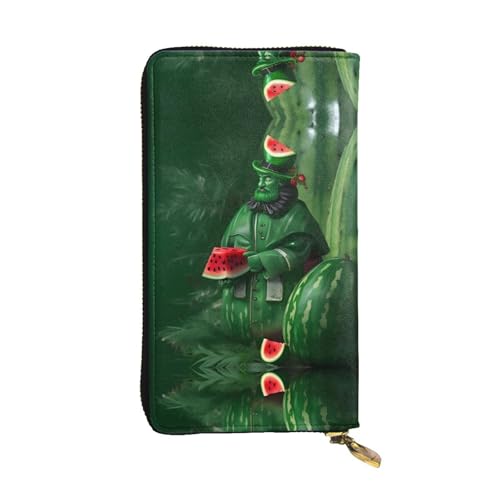 WXXWXD Patrick's Watermelon Festival Printed Long Clutch Wallet: Lightweight, Durable, and Comfortable for Casual Coins and Cards von WXXWXD