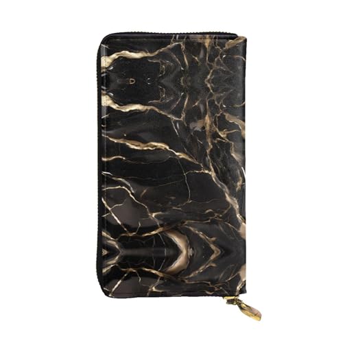WXXWXD Schwarz-goldener Marmor-Druck, lange Clutch-Brieftasche: leicht, langlebig und bequem für lässige Münzen und Karten WXXWXD Schwarz-goldener Marmor-Druck, lange Clutch-Brieftasche: leicht, langlebig und bequem für lässige Münzen und Karten von WXXWXD