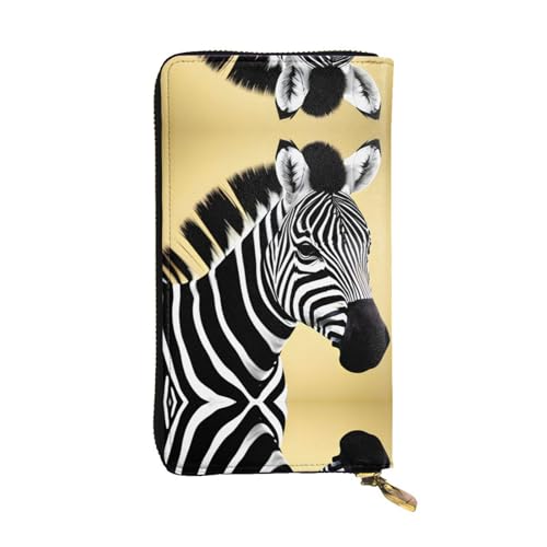 WXXWXD Schwarze und weiße Geldbörse mit Zebra-Druck, lang, leicht, langlebig und bequem für lässige Münzen und Karten WXXWXD Schwarze und weiße Geldbörse mit Zebra-Druck, lang, leicht, langlebig und bequem für lässige Münzen und Karten von WXXWXD