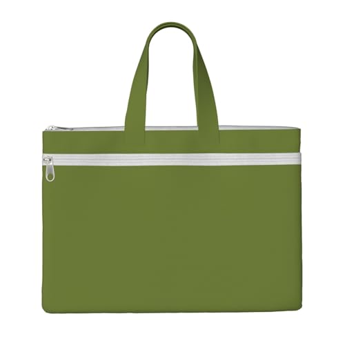 WXXWXD Solide dunkelgrüne Canvas-Tragetasche, Aktentasche, Arbeits-Umhängetasche, Handtasche, geeignet für Reisen und Büro von WXXWXD