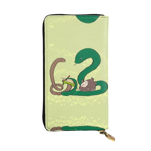 WXXWXD Sonnenblumenkerne, Regenwurmschlange, bedruckt, lange Clutch, Geldbörse, leicht, langlebig und bequem für lässige Münzen und Karten WXXWXD Sonnenblumenkerne, Regenwurmschlange, bedruckt, lange Clutch, Geldbörse, leicht, langlebig und bequem für lässige Münzen und Karten von WXXWXD