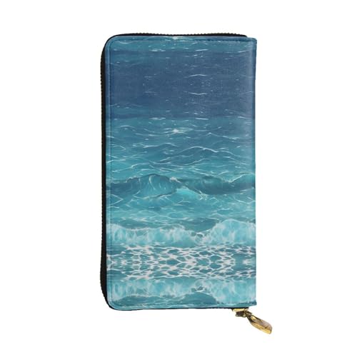 WXXWXD The Deep Blue Sea Printed Long Clutch Wallet: Lightweight, Durable, and Comfortable for Casual Coins and Cards von WXXWXD