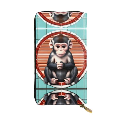WXXWXD The Silent Monkey Printed Long Clutch Wallet: Lightweight, Durable, and Comfortable for Casual Coins and Cards WXXWXD The Silent Monkey Printed Long Clutch Wallet: Lightweight, Durable, and Comfortable for Casual Coins and Cards von WXXWXD