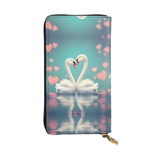 WXXWXD The Swan in Love Printed Long Clutch Wallet: lightweight, durable, and comfortable for Casual Coins and Cards WXXWXD The Swan in Love Printed Long Clutch Wallet: lightweight, durable, and comfortable for Casual Coins and Cards von WXXWXD