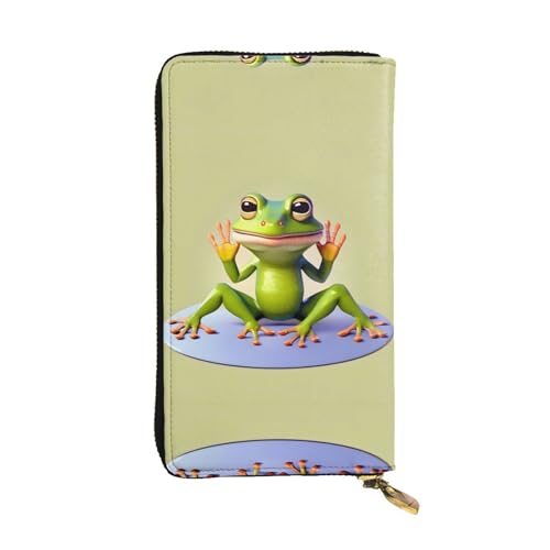 WXXWXD The funny frog doing yoga Printed Long Clutch Wallet: Lightweight, Durable, and Comfortable for Casual Coins and Cards WXXWXD The funny frog doing yoga Printed Long Clutch Wallet: Lightweight, Durable, and Comfortable for Casual Coins and Cards von WXXWXD
