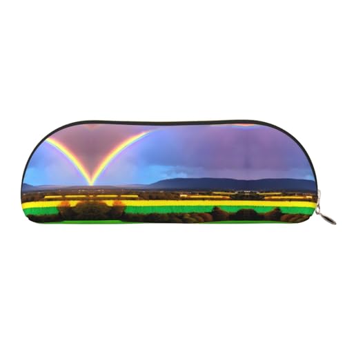 WXXWXD Tragbares Federmäppchen in Regenbogenfarben, praktisch für unterwegs, ideal für das Büro von WXXWXD