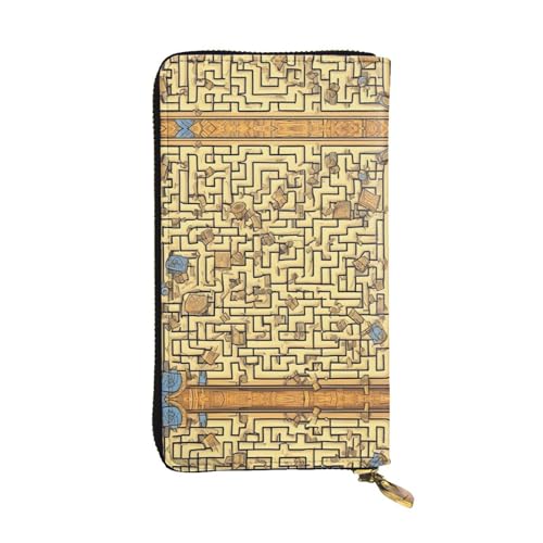 WXXWXD Treasure Maze Printed Long Clutch Wallet: lightweight, durable, and comfortable for Casual Coins and Cards von WXXWXD