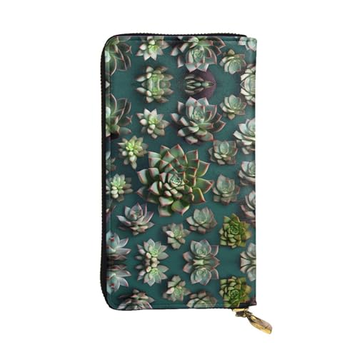 WXXWXD Viele Sukkulenten bedruckte lange Clutch-Brieftasche: leicht, langlebig und bequem für lässige Münzen und Karten WXXWXD Viele Sukkulenten bedruckte lange Clutch-Brieftasche: leicht, langlebig und bequem für lässige Münzen und Karten von WXXWXD