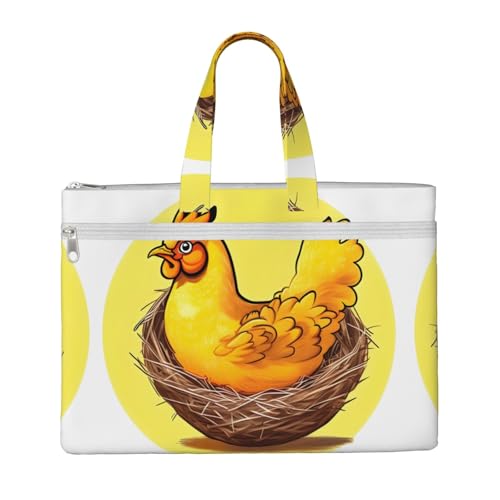 WXXWXD Vogelnest Golden Chicken Canvas Tote File Bag Arbeit Schultertasche Handtasche geeignet für Reisen und Büro WXXWXD Vogelnest Golden Chicken Canvas Tote File Bag Arbeit Schultertasche Handtasche geeignet für Reisen und Büro von WXXWXD