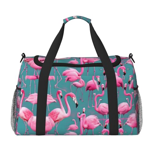 Eine Flamingo-Handtasche. Sie ist eine handgehaltene Umhängetasche mit großem Fassungsvermögen und multifunktional, ein Muss für Outdoor-Reisen von WXZYFP