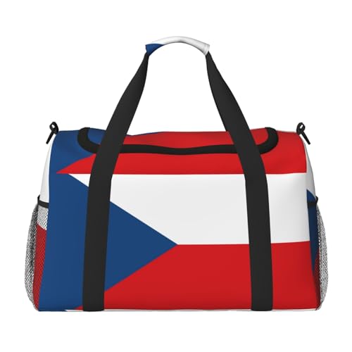 Flagge der Tschechischen Republik. Es ist eine handgehaltene Umhängetasche mit großem Fassungsvermögen und multifunktional, ein Muss für Outdoor-Reisen von WXZYFP