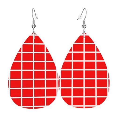 Modische PVC-Ohrringe aus versilbertem Leder, geeignet für Festivalpartys oder den persönlichen Gebrauch, Dänemark, dänische Flagge von WXZYFP