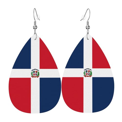 Modische PVC-Ohrringe aus versilbertem Leder, geeignet für Festivalpartys oder den persönlichen Gebrauch, Dominikanische Republik, Einheitsgröße, silberfarbenes Kupferleder, kein Edelstein von WXZYFP