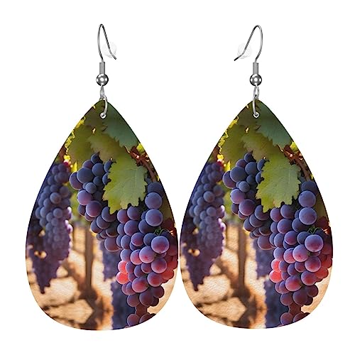 Modische versilberte PVC-Leder-Ohrringe, geeignet für Festivalpartys oder den persönlichen Gebrauch. Desert Grapes von WXZYFP