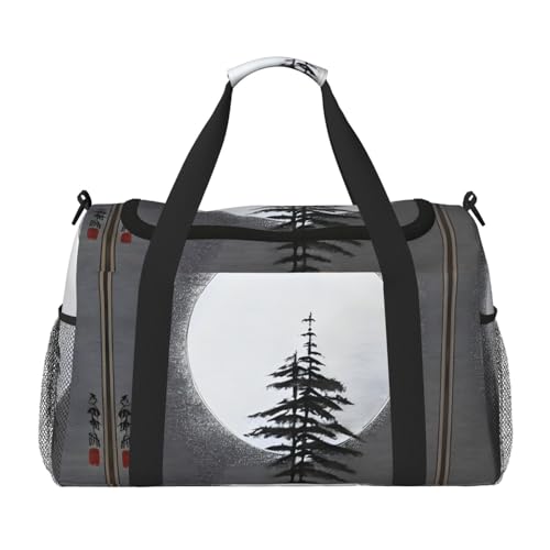 Moon Pine Tree Es ist eine handgehaltene Umhängetasche mit großem Fassungsvermögen und multifunktional, ein Muss für Outdoor-Reisen von WXZYFP