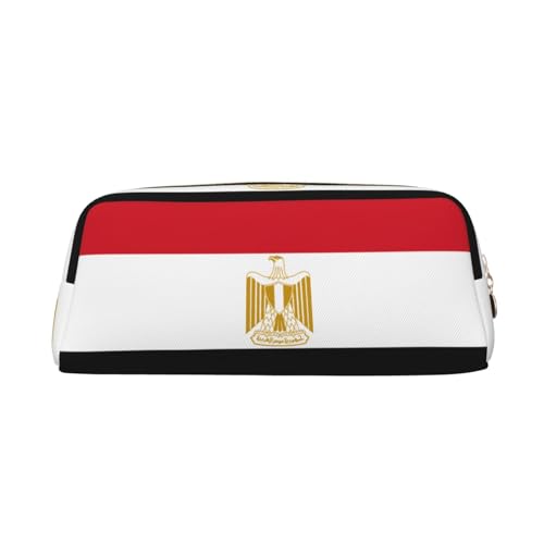 WXZYFP Ägyptische Flagge. Das Federmäppchen besteht aus quernarbigem Leder (PVC), Futter aus 100 % Polyester und Vollsiebdruck von WXZYFP