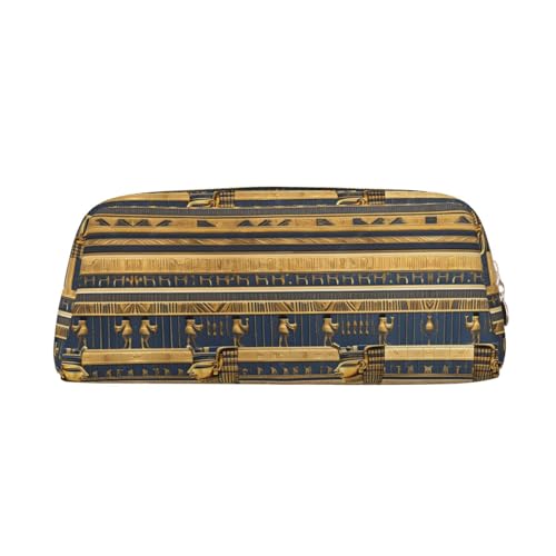 WXZYFP Ägyptische Pharaonische Fresken. Das Federmäppchen besteht aus gekreuztem Leder (PVC), Futter aus 100 % Polyester und Vollsiebdruck von WXZYFP