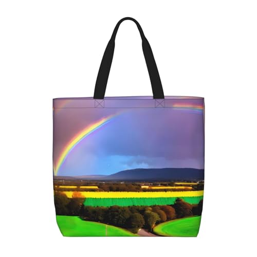 WXZYFP Abend-Regenbogen: Es ist eine praktische One-Shoulder-Tasche, geeignet zum Einkaufen, Reisen und für den täglichen Gebrauch. von WXZYFP