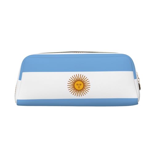 WXZYFP Argentinische Flagge. Das Federmäppchen besteht aus gekreuztem Leder (PVC), Futter aus 100 % Polyester und Vollsiebdruck von WXZYFP