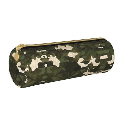 WXZYFP Armee-Camouflage-Federmäppchen, umweltfreundliches Kreuznarbenleder, leicht und tragbar, geeignet für den täglichen Gebrauch. von WXZYFP