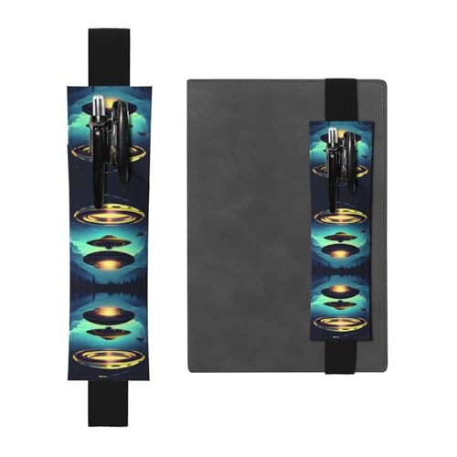 WXZYFP Bedrucktes doppelseitiges Federmäppchen aus Leder (PVC), für 2–3 Stifte, 20,3 bis 25,4 cm hoch von WXZYFP