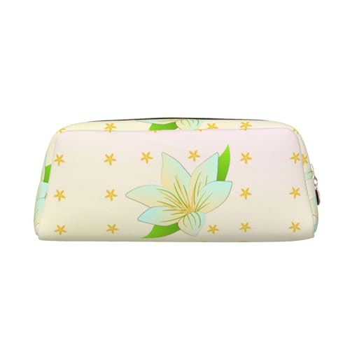 WXZYFP Blooming Narzissen: Das Federmäppchen ist aus gekreuztem Leder (PVC), 100 % Polyester-Futter und Vollsiebdruck von WXZYFP