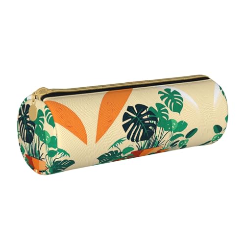WXZYFP Cartoon Turtle Back Bamboo Environmentally friendly cross-grain leather pencil case, lightweight and portable, suitable for daily use. von WXZYFP