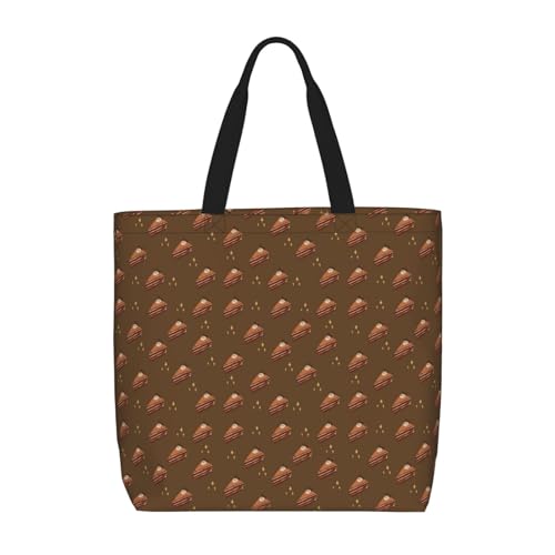 WXZYFP Chocolate Squares Cake Es ist eine praktische One-Shoulder-Tasche, geeignet zum Einkaufen, Reisen und den täglichen Gebrauch. Schwarz, Einheitsgröße von WXZYFP