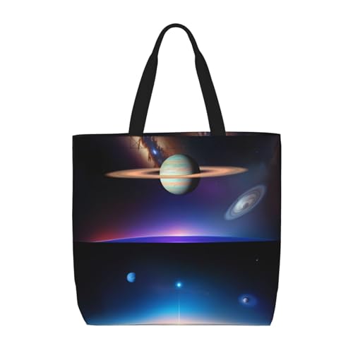 WXZYFP Cosmic Saturn Es ist eine praktische One-Shoulder-Tasche, geeignet zum Einkaufen, Reisen und für den täglichen Gebrauch. von WXZYFP