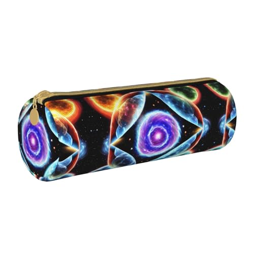 WXZYFP Cosmic Stars Federmäppchen aus umweltfreundlichem genarbtem Leder, leicht und tragbar, geeignet für den täglichen Gebrauch. von WXZYFP