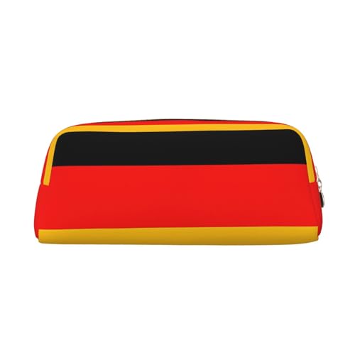 WXZYFP Deutschlandflagge. Das Federmäppchen besteht aus gekreuztem Leder (PVC), Futter aus 100 % Polyester und Vollsiebdruck von WXZYFP