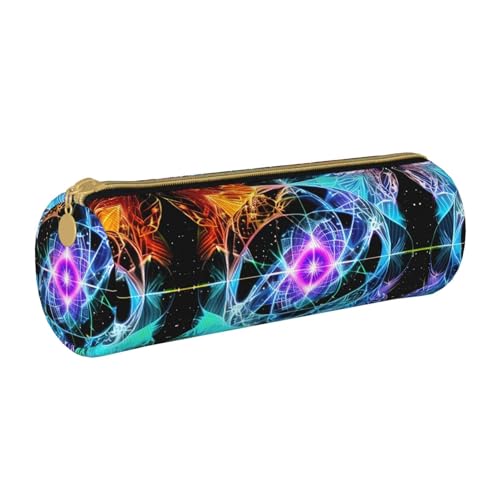 WXZYFP Eight Dimensional Space Environmentally friendly cross-grain leather pencil case, lightweight and portable, suitable for daily use. von WXZYFP