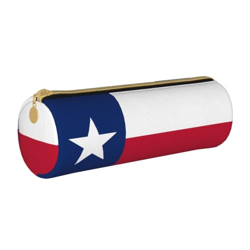 WXZYFP Federmäppchen mit Flagge von Texas, umweltfreundliches gekreuztes Leder, leicht und tragbar, geeignet für den täglichen Gebrauch. von WXZYFP
