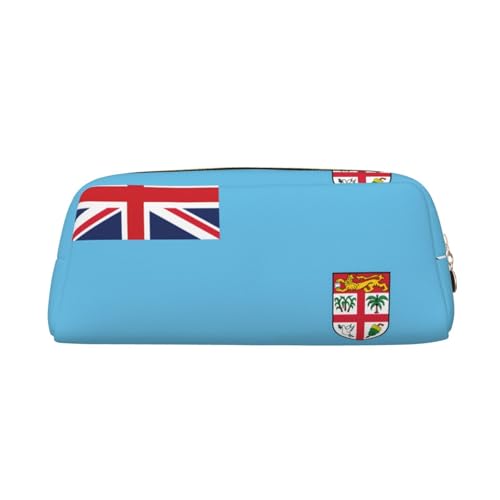 WXZYFP Fidschi-Flagge. Das Federmäppchen ist aus gekreuztem Leder (PVC), Futter aus 100 % Polyester und Vollsiebdruck von WXZYFP