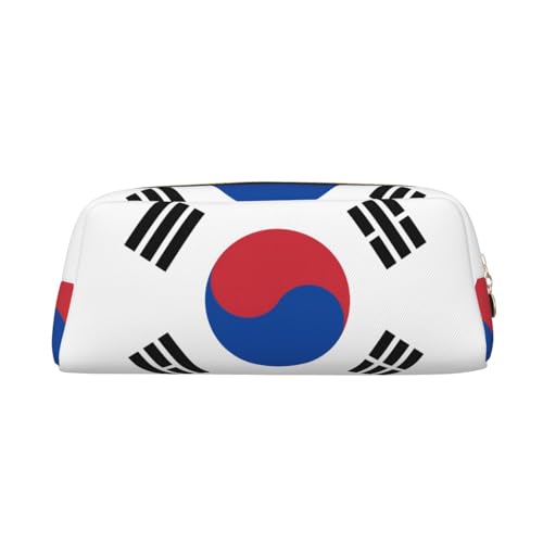 WXZYFP Flagge der Republik Korea. Das Federmäppchen besteht aus gekreuztem Leder (PVC), Futter aus 100 % Polyester und Vollsiebdruck von WXZYFP