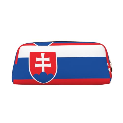 WXZYFP Flagge der Slowakei. Das Federmäppchen besteht aus gekreuztem Leder (PVC), Futter aus 100 % Polyester und Vollsiebdruck von WXZYFP