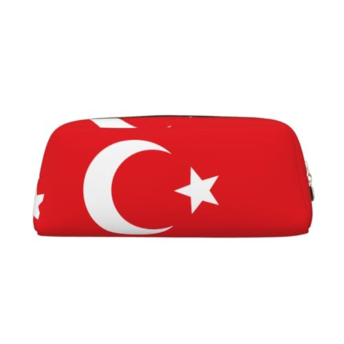 WXZYFP Flagge der Türkei. Das Federmäppchen besteht aus gekreuztem Leder (PVC), Futter aus 100 % Polyester und Vollsiebdruck von WXZYFP