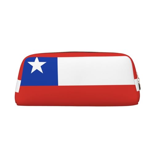 WXZYFP Flagge von Chile. Das Federmäppchen besteht aus gekreuztem Leder (PVC), Futter aus 100 % Polyester und Vollsiebdruck von WXZYFP