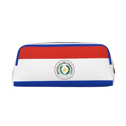 WXZYFP Flagge von Paraguay: Das Federmäppchen besteht aus quernarbigem Leder (PVC), Futter aus 100 % Polyester und Vollsiebdruck von WXZYFP