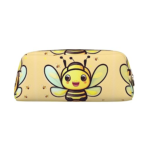 WXZYFP Gelbe Biene. Das Federmäppchen besteht aus quernarbigem Leder (PVC), Futter aus 100 % Polyester und Vollsiebdruck von WXZYFP