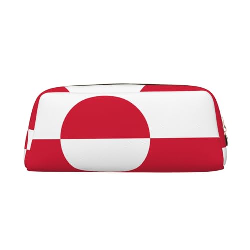 WXZYFP Grönland-Flagge. Das Federmäppchen besteht aus quernarbigem Leder (PVC), Futter aus 100 % Polyester und Vollsiebdruck von WXZYFP
