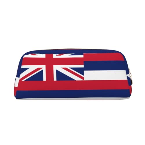 WXZYFP Hawaii-Flagge. Das Federmäppchen besteht aus quernarbigem Leder (PVC), Futter aus 100 % Polyester und Vollsiebdruck von WXZYFP