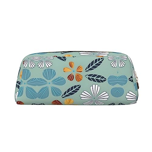 WXZYFP Helles Blumenmuster. Das Federmäppchen besteht aus quernarbigem Leder (PVC), Futter aus 100 % Polyester und Vollsiebdruck von WXZYFP