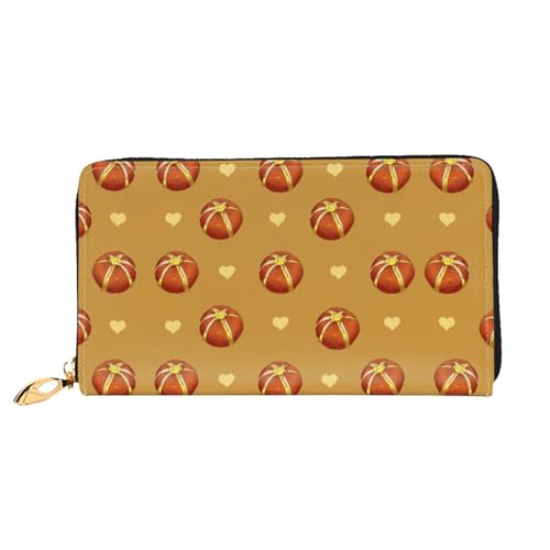 WXZYFP Langes Portemonnaie aus Buttered-Brotleder, doppelseitiger Druck, Mikrofaser-Leder-Material, Unisex, wasserdicht und langlebig von WXZYFP