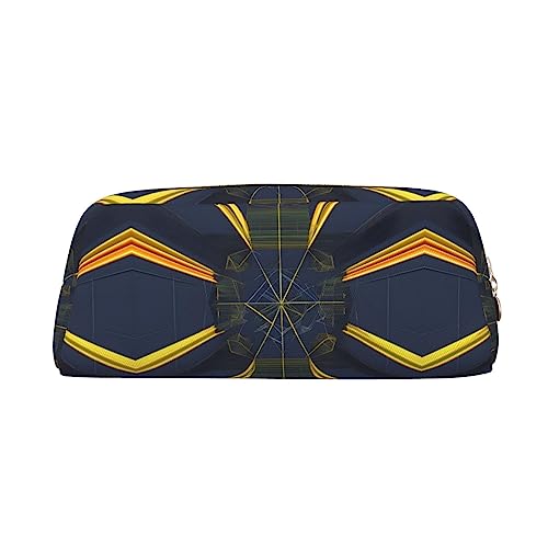 WXZYFP Mehrdimensionaler Raum: Das Federmäppchen besteht aus gekreuztem Leder (PVC), Futter aus 100 % Polyester und Vollsiebdruck von WXZYFP