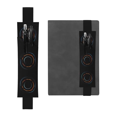 WXZYFP Mysterious Cosmic Black Holes Bedrucktes doppelseitiges Leder-Federmäppchen (PVC), für 2–3 Stifte, 20,3 bis 25,4 cm hoch von WXZYFP