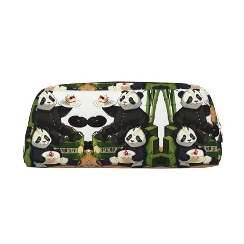 WXZYFP Pandas von Vater und Sohn. Das Federmäppchen besteht aus gekreuztem Leder (PVC), Futter aus 100 % Polyester und Vollsiebdruck von WXZYFP