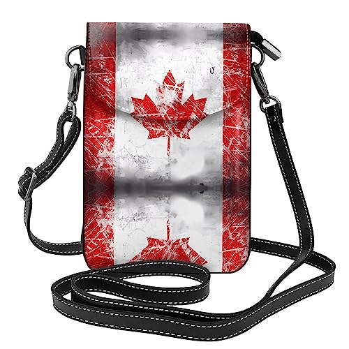 WXZYFP Retro-Klapptasche mit Kanada-Flagge, Leder, Mikrofaser, PU-Leder, geeignet für den täglichen Gebrauch von WXZYFP