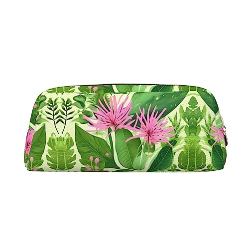 WXZYFP Rosa Pflanzenblumen. Das Federmäppchen ist aus gekreuztem Leder (PVC), Futter aus 100 % Polyester und Vollsiebdruck von WXZYFP