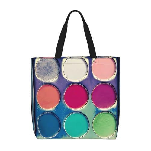 WXZYFP Runde Farbpalette. Es ist eine praktische One-Shoulder-Tasche, geeignet zum Einkaufen, Reisen und für den täglichen Gebrauch. von WXZYFP
